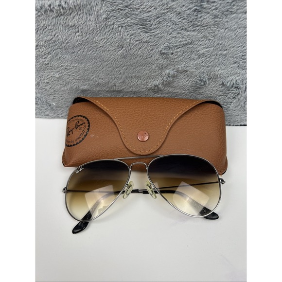 Original Ray Ban Aviator Sunglasses Large Metal RB 3025 004/51 Gradient Brown - Picture 1 of 16